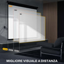 Telo Proiettore 120"" Regolabile con Telecomando Formato 4:3 244x183cm Nero