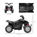 Quad Elettrico per Bambini 6V Honda TRX 250X Nero