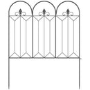Recinzione Esterna a 5 Pannelli 305x79,5 cm con Picchetti in Metallo Nero  