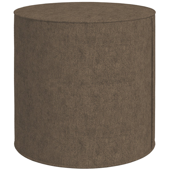 Pouf Poggiapiedi 41x41 cm Rivestimento Rimovibile Tessuto Effetto Lino Marrone prezzo