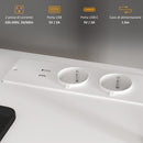 Scrivania da Ufficio Angolare 138,5x90x92 cm con Supporto per Monitor Cassetti e Ripiani in Legno Bianco   