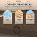 Base per Ombrellone Riempibile 45x45x39 cm fino a 20 kg per Pali da Ø2,2-3,8 cm  con Ruote Marrone   