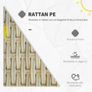 Set Salotto da Giardino Divano Angolare 1 Poltrona e Tavolino Beige