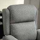 Poltrona Relax Reclinabile 150° con Poggiapiedi 77x91x106 cm in Tessuto Effetto Lino Grigio Scuro 