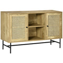 Mobiletto Basso 120x38x76,2 cm in Rattan Naturale
