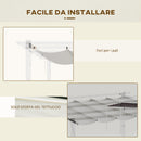 Tetto di Ricambio per Pergola Gazebo da Giardino 300x400 cm in Poliestere Crema   