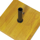 Base per Ombrellone 45x45x36,5 cm da 25 kg con Ruote in Metallo e Cemento Effetto Legno   