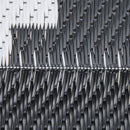 Tappeto da Esterno Reversibile 182x274 cm con Fantasia Geometrica Nero e Bianco   