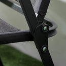 Sedia per Esterni Pieghevole 54x59x78 cm Seduta in Tessuto Oxford e Acciaio  Nero  