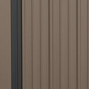 Casetta Box da Giardino 161,5x94,5x196 cm Porta Attrezzi con Catenaccio in Acciaio Marrone