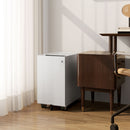 Schedario per Ufficio 2 Cassetti con Chiave Fessura a Busta 30x50x53,5 cm in Acciaio Bianco 