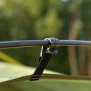 Tenda da Campeggio 2 Posti Pop Up 240x240x199 cm con Porta a Cerniera e 3 Finestre Verde