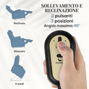 Poltrona Alzapersona Reclinabile a 145° con Telecomando in Pelle PU Azzurro   