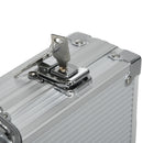 Set Poker per 9-10 Giocatori con 500 Fiches 2 Mazzi di Carte e 5 Dadi con Valigetta in Alluminio e Poliestere Argento