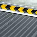 Rampa per Sedia a Rotelle Pieghevole e Antiscivolo 152x73 cm Capacità 272 kg in Alluminio  