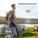 Tenda da Campeggio 4 Posti a Tunnel Impermeabile con Finestre a Rete 490x305x225 cm in Poliestere Verde