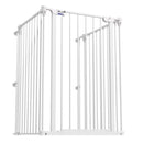 Cancelletto di Sicurezza per Animali Domestici 206x90 cm in Acciaio e Plastica Bianco