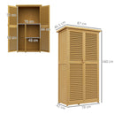 Casetta Box da Giardino 87x46,5x160 cm con Ante a persiana in Legno 