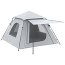 Tenda da campeggio per 2-3 persone 210x210x150 cm con Veranda grigia e bianca