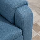 Poltrona Alzapersona Elettrica 85x88x109 cm in Tessuto Effetto Lino Blu