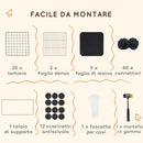 Gabbia Recinto per Piccoli Roditori Modulabile con Cassette Rialzate Nero  