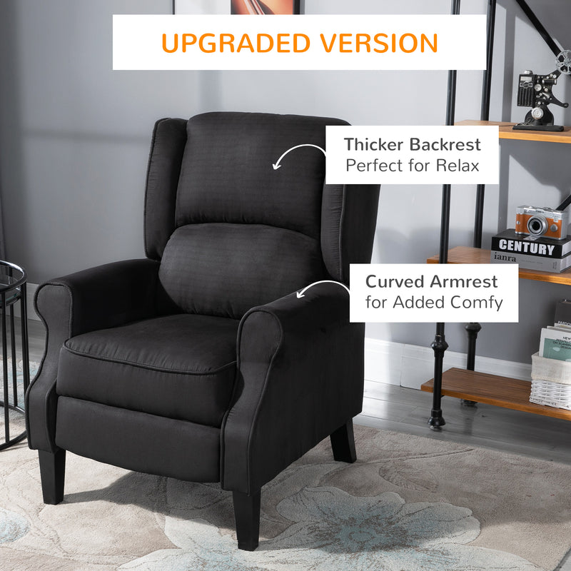 Poltrona Massaggiante e Reclinabile 78x84x101 cm con Funzione Riscaldante Nera