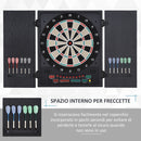 Bersaglio Freccette Elettronico 51x6,5x57 cm con 12 Freccette e 6 Display Nero