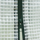 Serra da Giardino con Porta Avvolgibile 200x76x168 cm in Acciaio e PE Bianca 