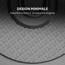 Base per Ombrellone Rotonda per Pali da Ø3,8 e Ø4,8 cm in Calcestruzzo Rivestito in HDPE Nero   