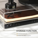 Supporto Monitor PC 24” Max 2 Ripiani 50,8x19x12 cm in Acrilico Trasparente