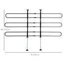 Griglia Divisoria per Auto 89-150x76-124 cm in Acciaio Nero