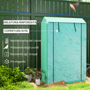 Serra da Giardino a 3 Livelli 100x40x150 cm con Copertura in PE Anti-UV e Porta Avvolgibile Verde   