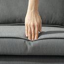 Divano 2 Posti con Spazio Contenitore e 2 Cuscini 140x63x79 cm Grigio   