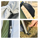 Tenda da Campeggio 2 Posti Pop Up 240x240x199 cm con Porta a Cerniera e 3 Finestre Verde