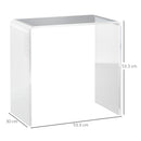 Tavolino da Salotto a Forma di U 53,5x30,5x53,5 cm in Acrilico Trasparente