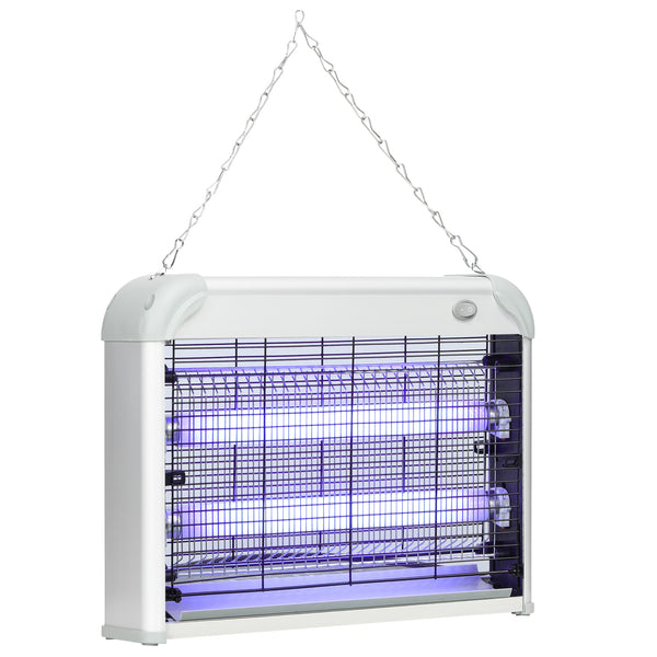 prezzo Zanzariera Elettrica 2 Lampade 20W in ABS e Metallo Bianca