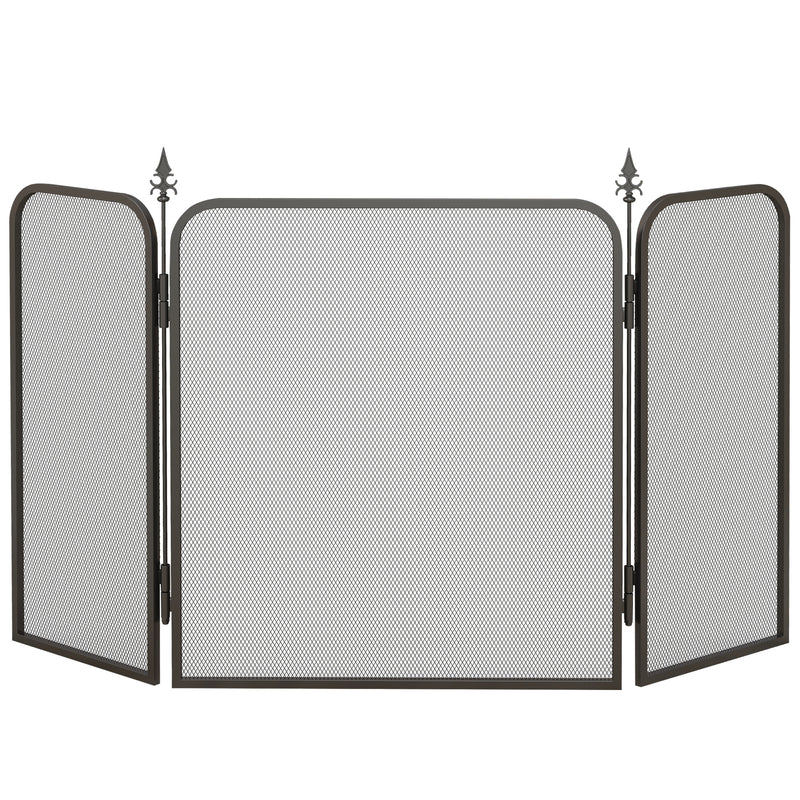 Parascintille con Antine 96x1,3x56 cm in Metallo Nero  