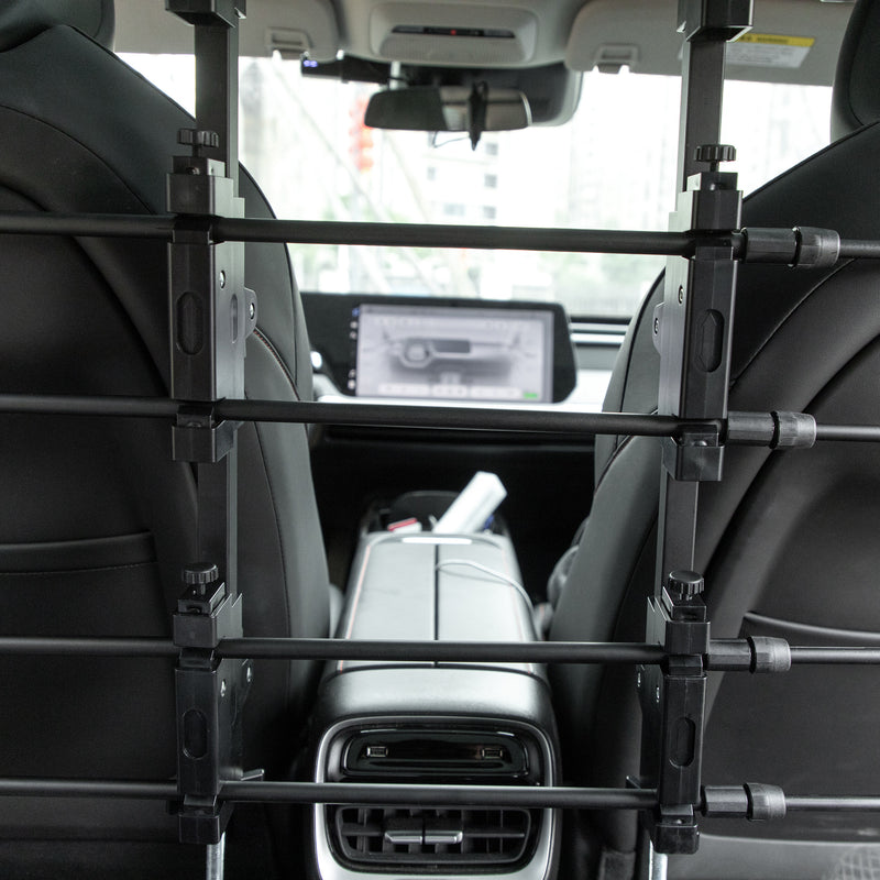 Griglia Divisoria per Auto 89-150x76-124 cm in Acciaio Nero