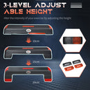 Step Fitness per Aerobica 78x28xh10-15-20 cm Altezza Regolabile in Plastica Nero e Rosso
