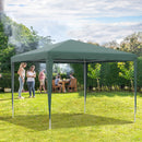 Gazebo da Giardino 293x293x252H cm Pieghevole e Portatile con Copertura Anti UV Verde   
