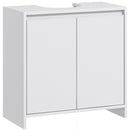 Mobile Sottolavello da Bagno 60x30x60cm 2 Ante Decorate Bianco  