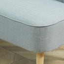 Divano 2 Posti 117x56.5x77 cm in Tessuto con Gambe in Legno Verde Chiaro 