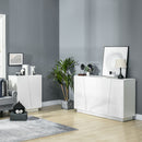 Mobile Multiuso 4 Ante 150x40x88 cm in Truciolato Bianco