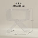 Tavolino da Soggiorno Basso Design Geometrico a 2 Livelli 40x30x45 cm in Acrilico Trasparente 