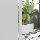 Set 2 Pareti 295x195 cm con Finestre e Tende Avvolgibili per Gazebo 3x3m e 3x6m Bianco