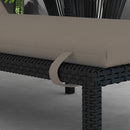 Cuscino per Sdraio e Lettino Prendisole  con Lacci di Fissaggio  in Tessuto Grigio Scuro