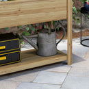 Fioriera con Grigliato e Ripiani Laterali e Inferiore 140x45x151 cm in Legno di Abete