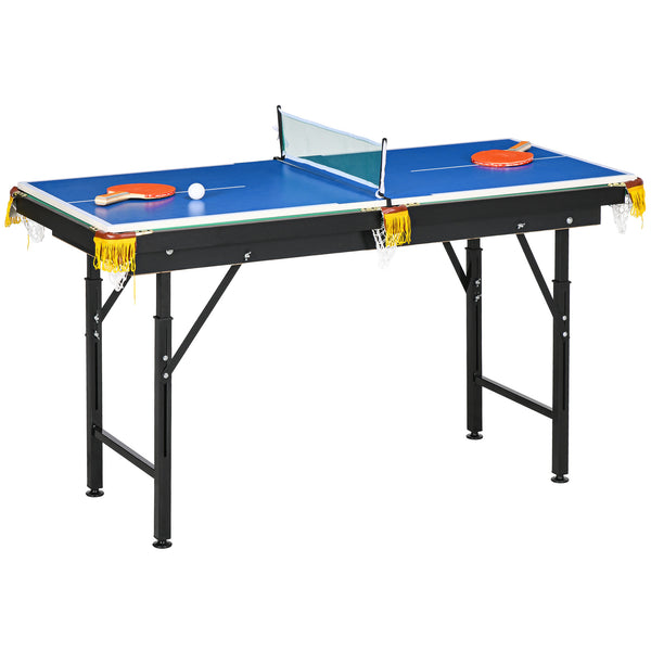 Tavolo Multi Gioco Pieghevole 2 in 1 per Biliardo e Ping Pong 140x63x60-80 cm con Accessori Inclusi acquista