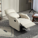 Poltrona Relax Reclinabile Manuale con Poggiapiedi Beige    