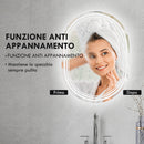 Specchio Bagno con LED 80x60 cm Antiappannamento e Interruttore Touch